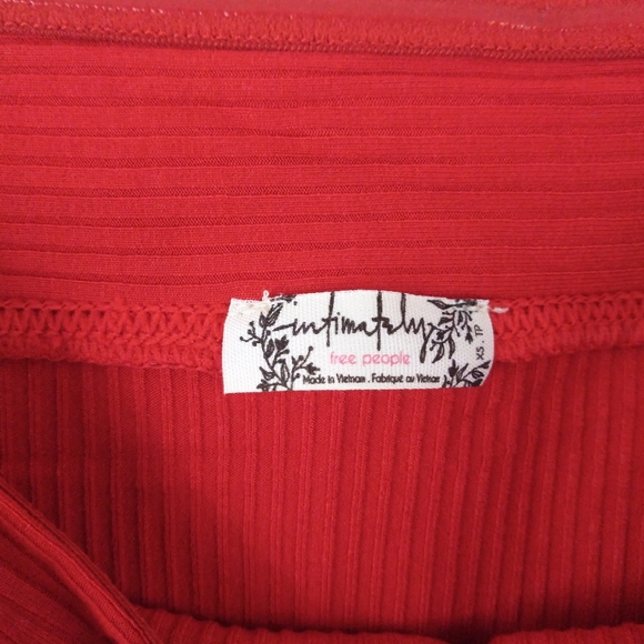 Intimately Free People Red Strapless Crop Top XS - Picture 7 of 7